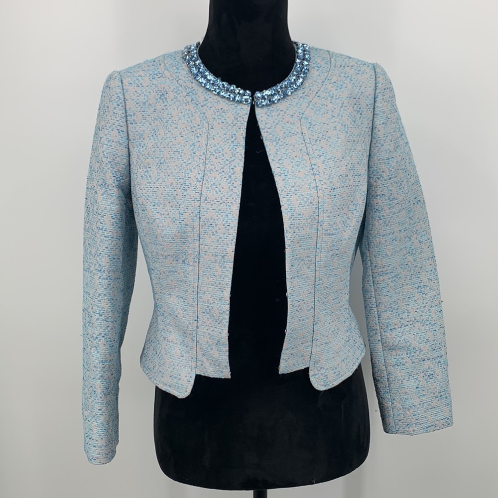 Ted Baker London Blazer Blue Jewel collar NWT